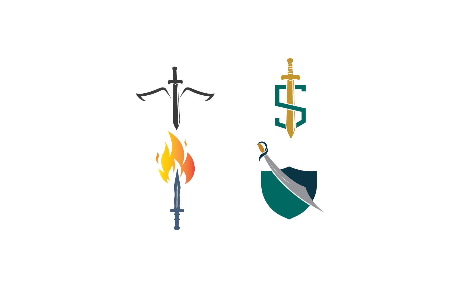 Sword logo design template icon vector