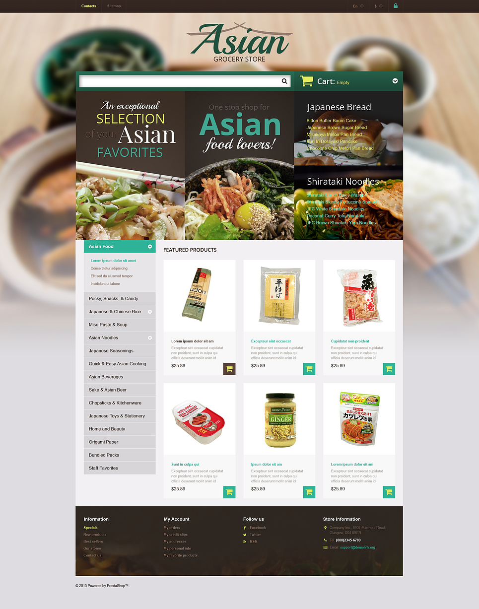 Asian Grocery Store PrestaShop Theme New Screenshots BIG