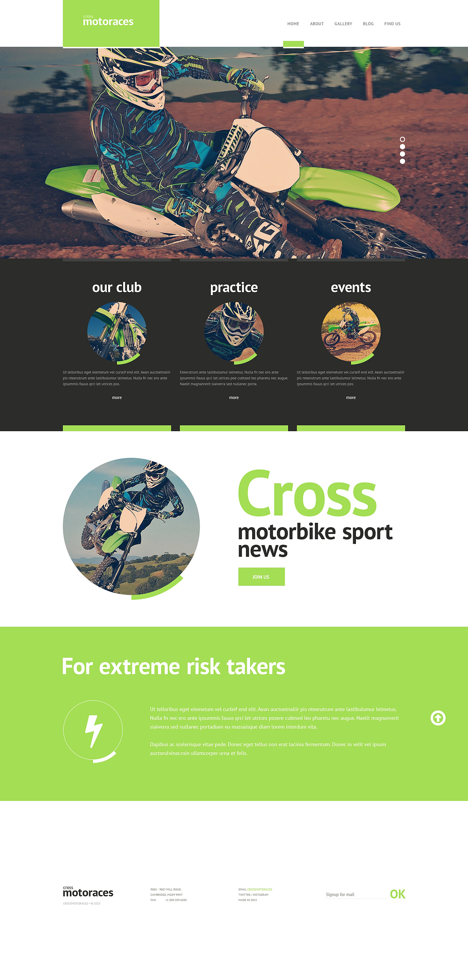 Biker Club Responsive Website Template New Screenshots BIG