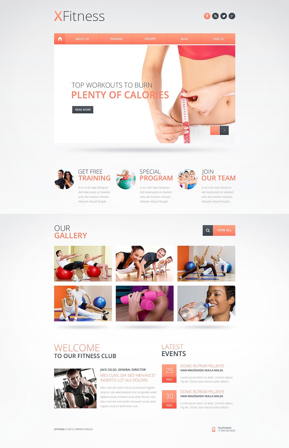 Fitness Club Website Template New Screenshots BIG