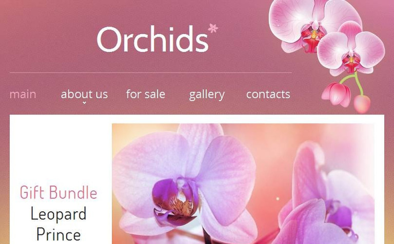 Flowers Premium Facebook HTML CMS Template Big Screenshot Flowers Facebook HTML CMS Template New Screenshots BIG