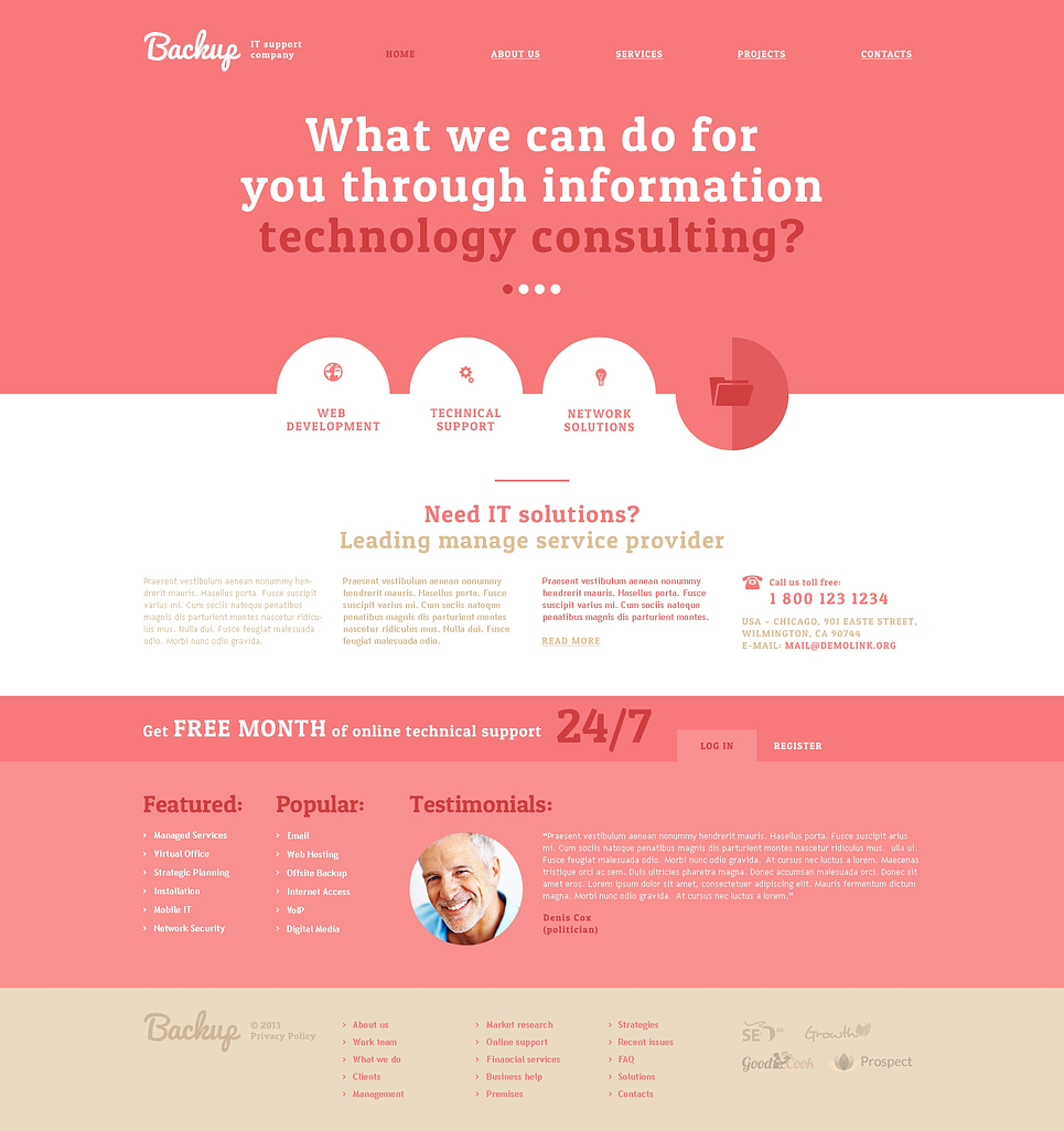IT Responsive Website Template New Screenshots BIG