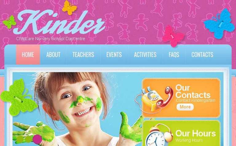 Kids Center Premium Facebook HTML CMS Theme Big Screenshot Kids Center Facebook HTML CMS Template New Screenshots BIG