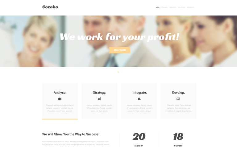 Management Company Bootstrap Website Template Big Screenshot Management Company Responsive Website Template New Screenshots BIG