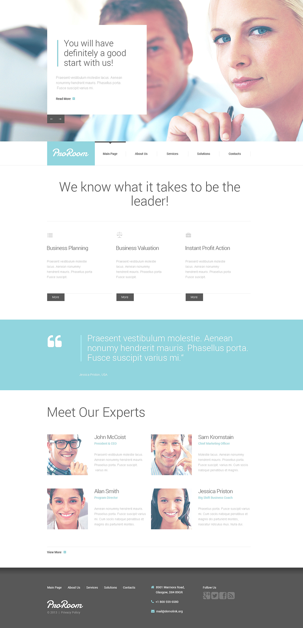 Outsourcing Company Responsive Website Template New Screenshots BIG