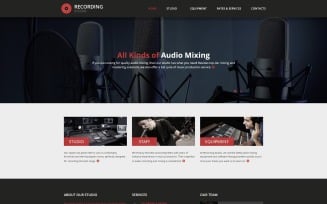 Recording Studio - Music Minimal Responsive HTML Website Template