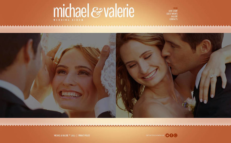 Wedding Album Premium Moto CMS HTML Theme Big Screenshot Wedding Album Moto CMS HTML Template New Screenshots BIG