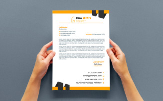 Bold Corporate Letterhead Template | PSD Editable Business File