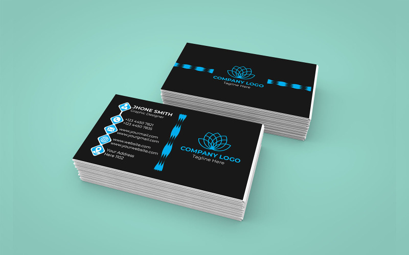 Customizable Business Card - Simple Business Card Design Corporate Identity