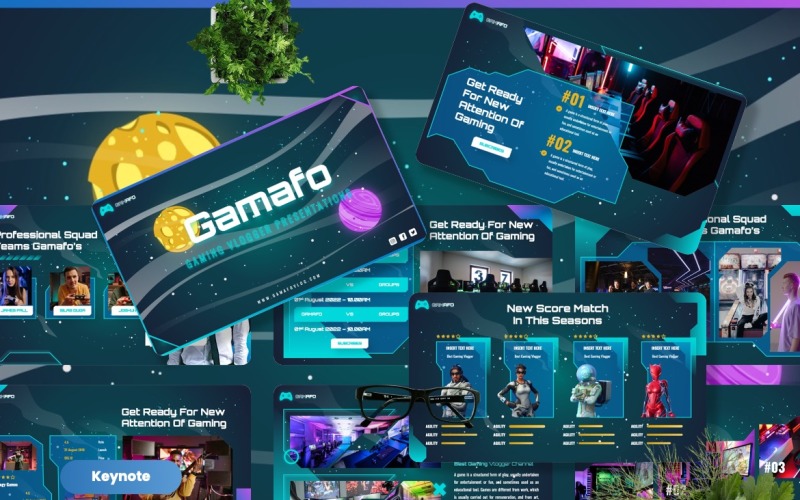 Gamafo - Game Sports Keynote Templates