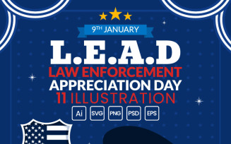 11 Law Enforcement Appreciation Day Illustration