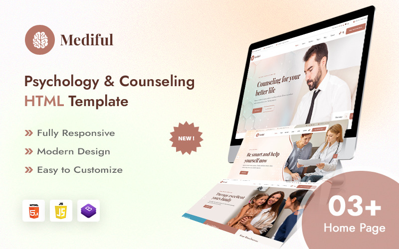 Mediful – Psychology & Hypnosis Counseling Bootstrap HTML5 Website Template