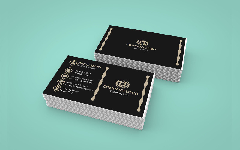 Minimal Individual Business Card - Simple Business Card Corporate Identity