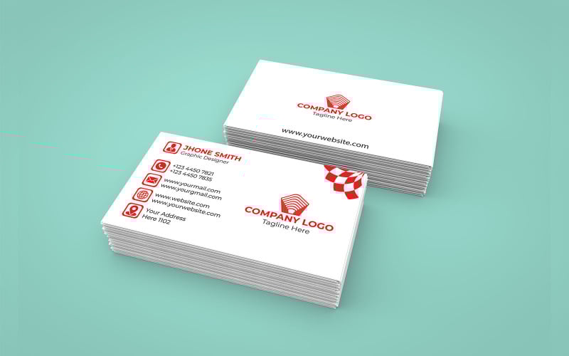 Modern Business Card- Simple Business Card Design Corporate Identity