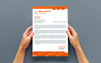Simple Professional Letterhead Template | Editable PSD Design