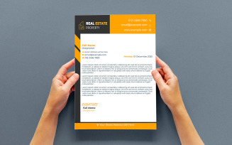 Stylish Professional Letterhead Template | Editable PSD Branding