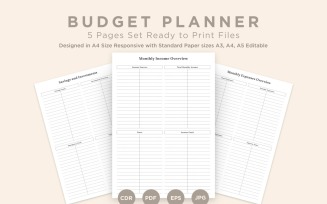 Budget Planning Pages Set V-01