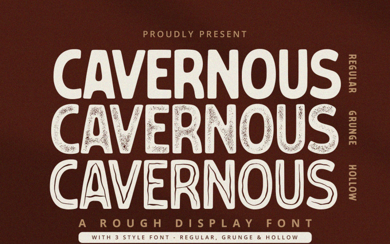 Cavernous - Rough Display Font