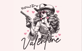 Howdy Valentine Png, Retro Valentine Png, Western Valentine Png, Vintage Cowboy Valentine, Howdy