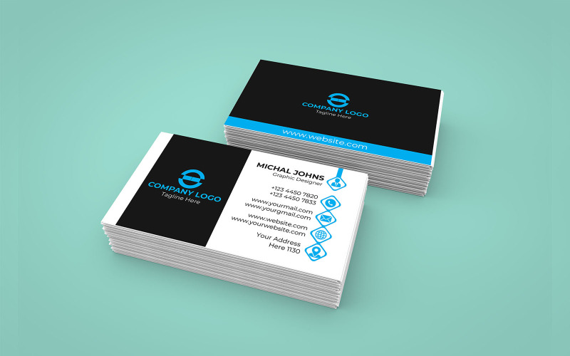 Modern Business Card - Business Card Design 180 Corporate Identity