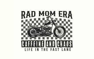 Rad Mom Era PNG, Mom Life Sublimation Design, Trendy Edgy Mom PNG, Cool Mom, Caffeine Chaos,