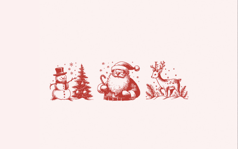 Retro Christmas PNG, Vintage Graphic png, Christmas Shirt PNG, Santa Claus png, Snowman, Trendy Illustration