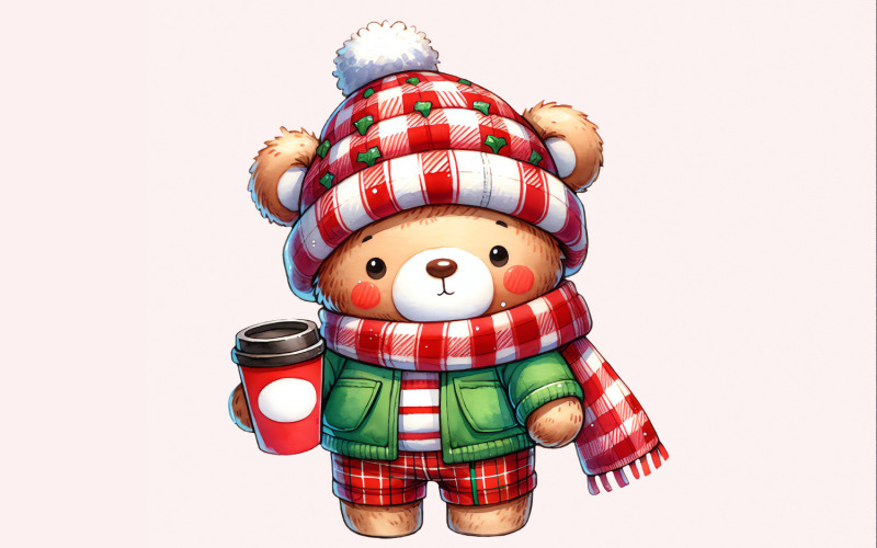 Teddy Bear PNG, Christmas PNG, Christmas Sublimation, Retro Holidays PNG, Coquette, Digital Illustration