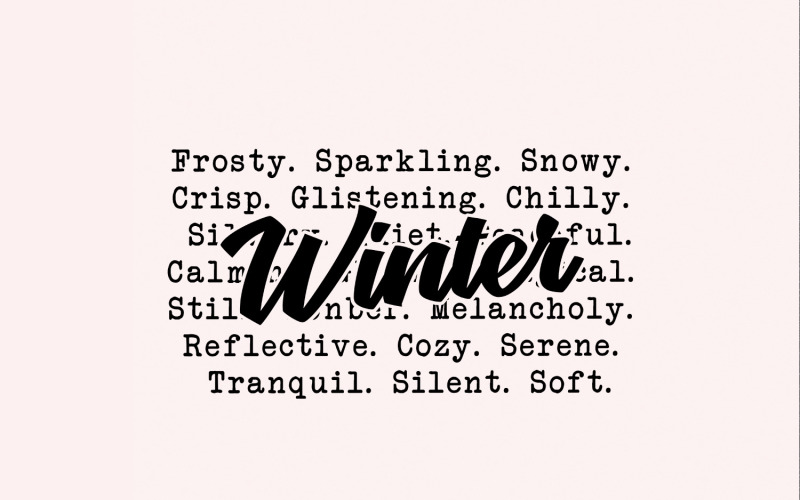 Winter Words PNG, Cozy Sweaters, Winter Tshirt Design, Snow Season png, Winter Girly PNG, Hello Illustration