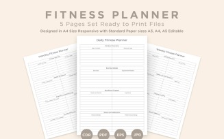 Fitness Planning Pages Set V-01