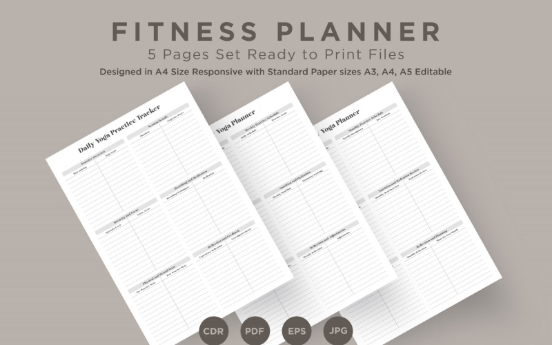 Fitness Planning Pages Set V-14 Planner
