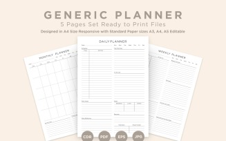 Generic Planning Pages Set V-01
