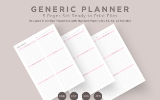 Generic Planning Pages Set V-09