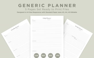 Generic Planning Pages Set V-12