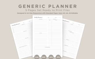 Generic Planning Pages Set V-16