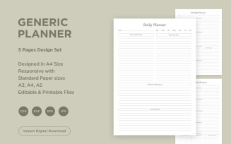 Generic Planning Pages Set V-18
