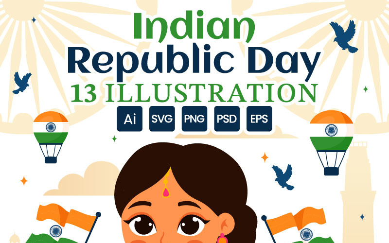 13 India Republic Day Illustration