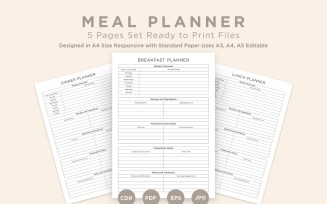 Meal Planning Pages Set V-01