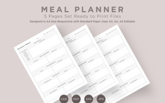 Meal Planning Pages Set V-04