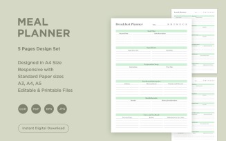 Meal Planning Pages Set V-08