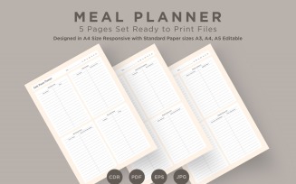 Meal Planning Pages Set V-14