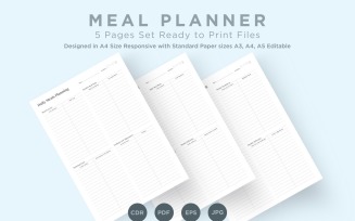 Meal Planning Pages Set V-19