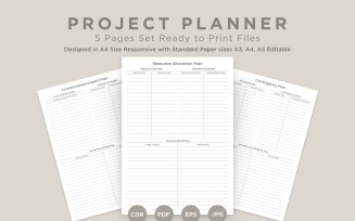 Project Planning Pages Set V-16
