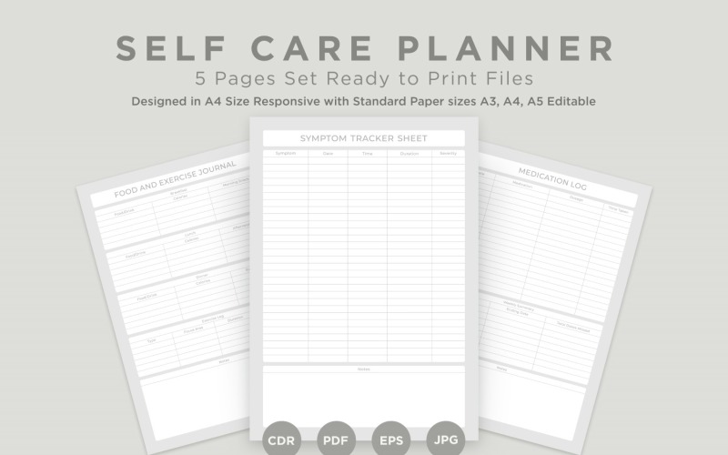 Self Care Planning Pages Set V-06 Planner