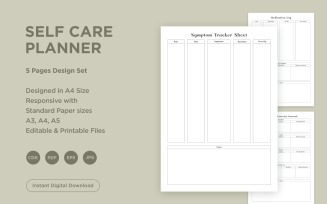 Self Care Planning Pages Set V-18
