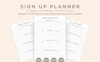 Sign Up Planning Pages Set V-01