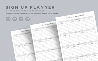 Sign Up Planning Pages Set V-05