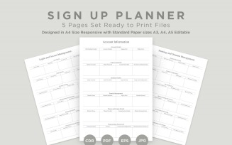 Sign Up Planning Pages Set V-06