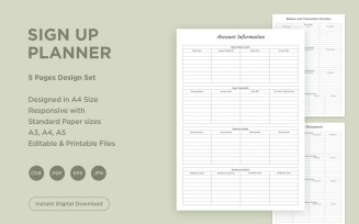 Sign Up Planning Pages Set V-08