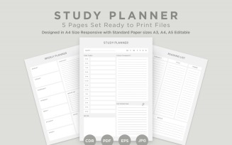Study Planning Pages Set V-06