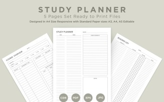 Study Planning Pages Set V-12